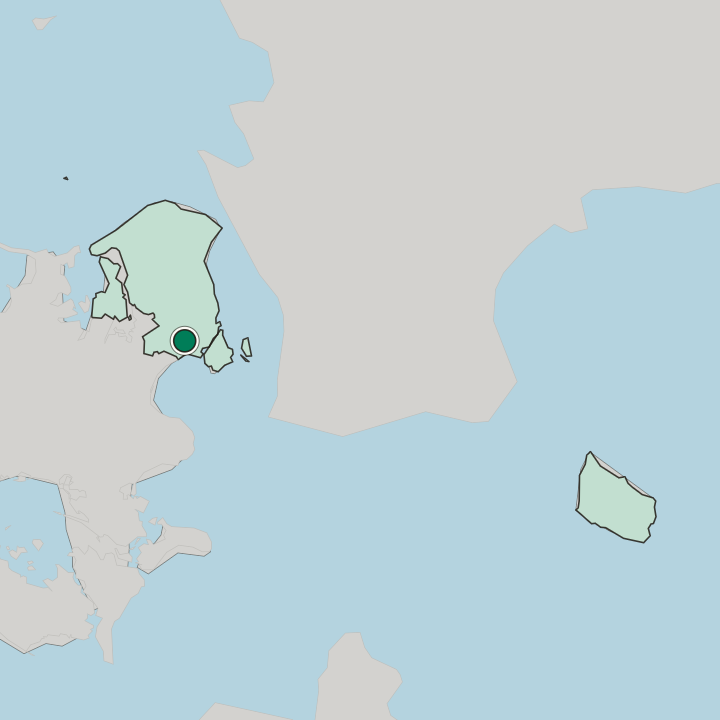 Map showing Glostrup — In Region Hovedstaden