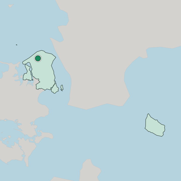 Map showing Helsinge — In Capital Region of Denmark