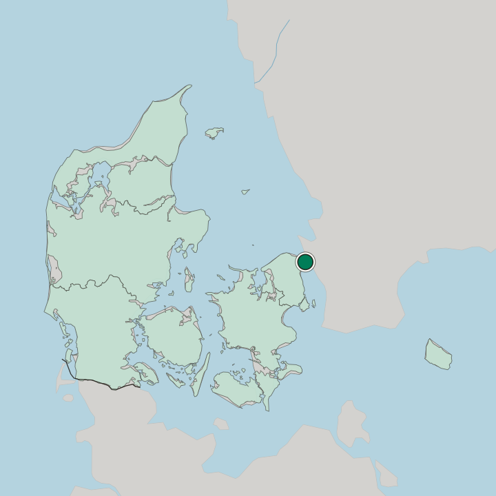 Map showing Helsingør — In Denmark