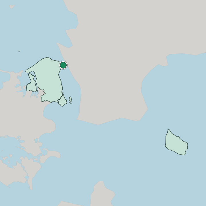 Map showing Helsingør — In Capital Region of Denmark