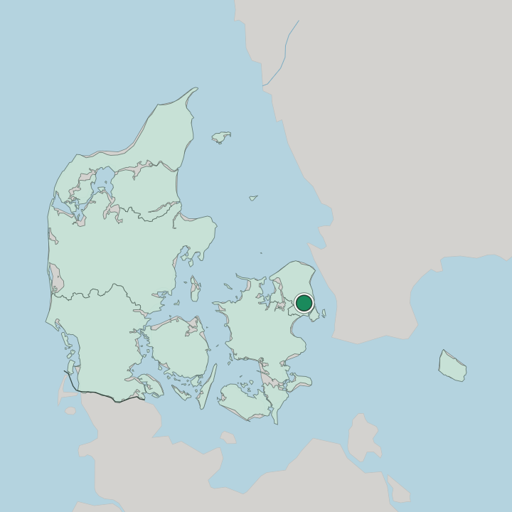 Map showing Herlev — In Denmark