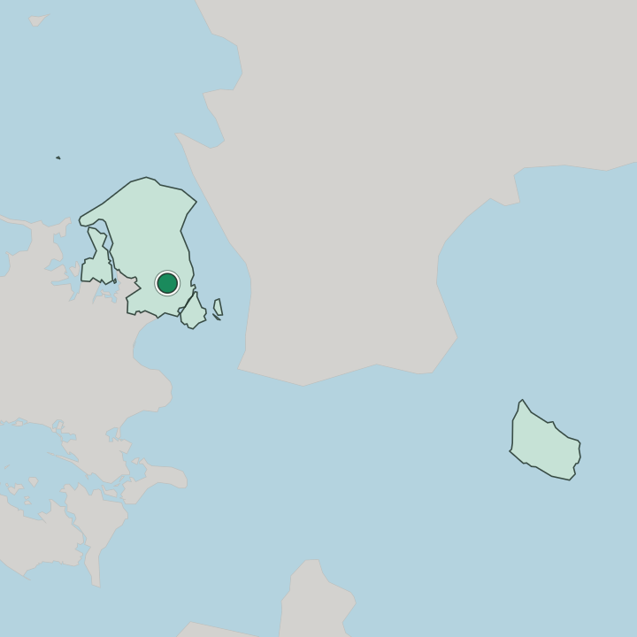 Map showing Herlev — In Capital Region of Denmark