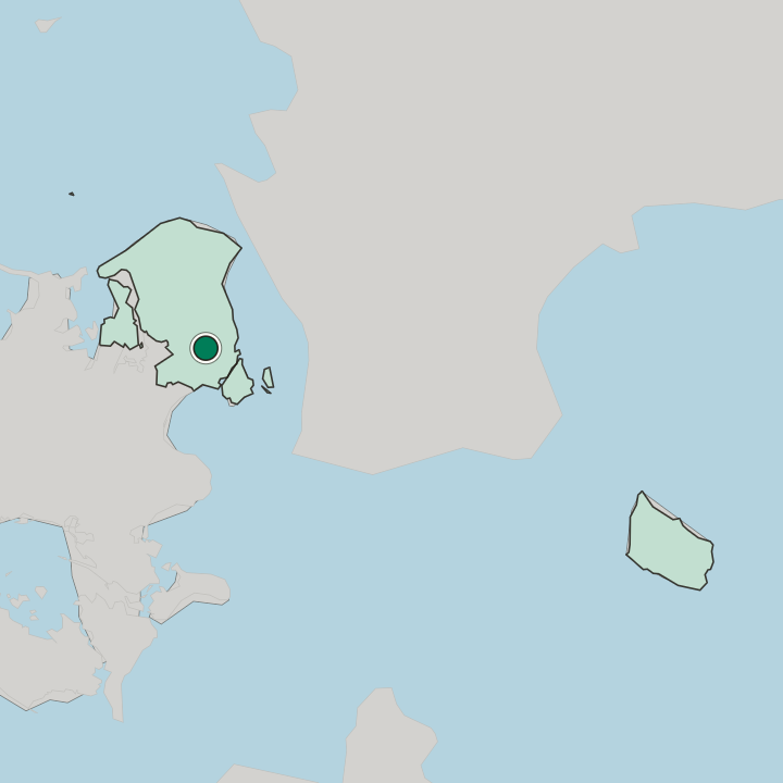 Map showing Herlev — In Region Hovedstaden