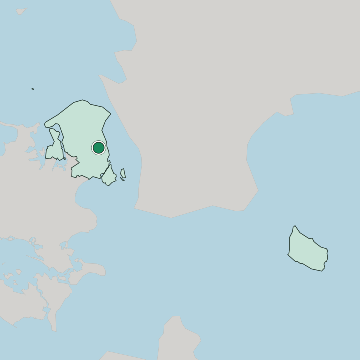 Map showing Holte — In Capital Region of Denmark