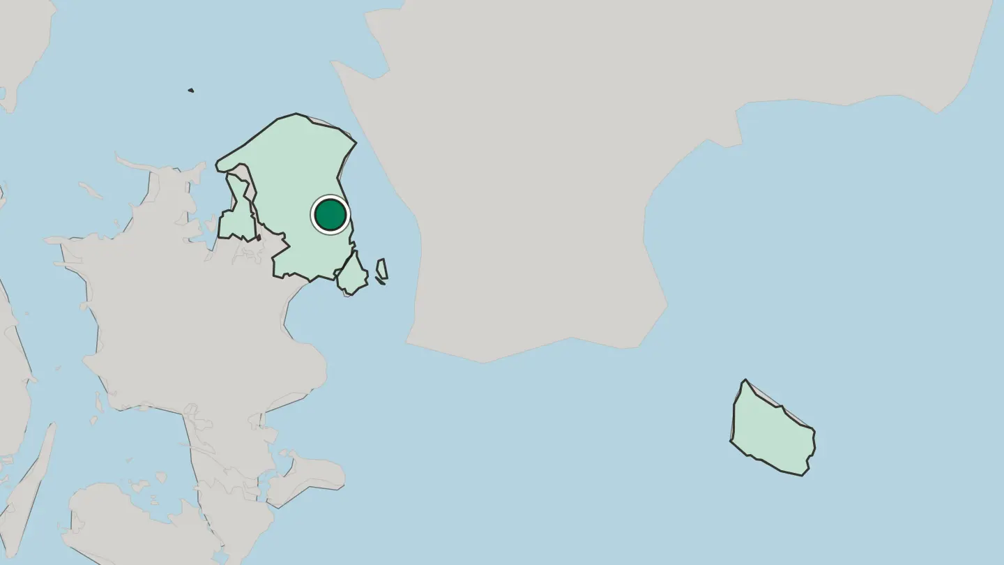 Map of Holte in Denmark