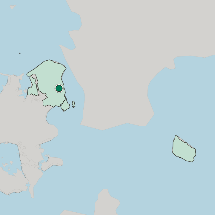Map showing Holte — In Region Hovedstaden