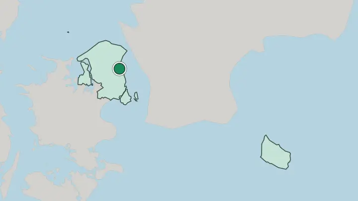 Map of Hørsholm in Denmark