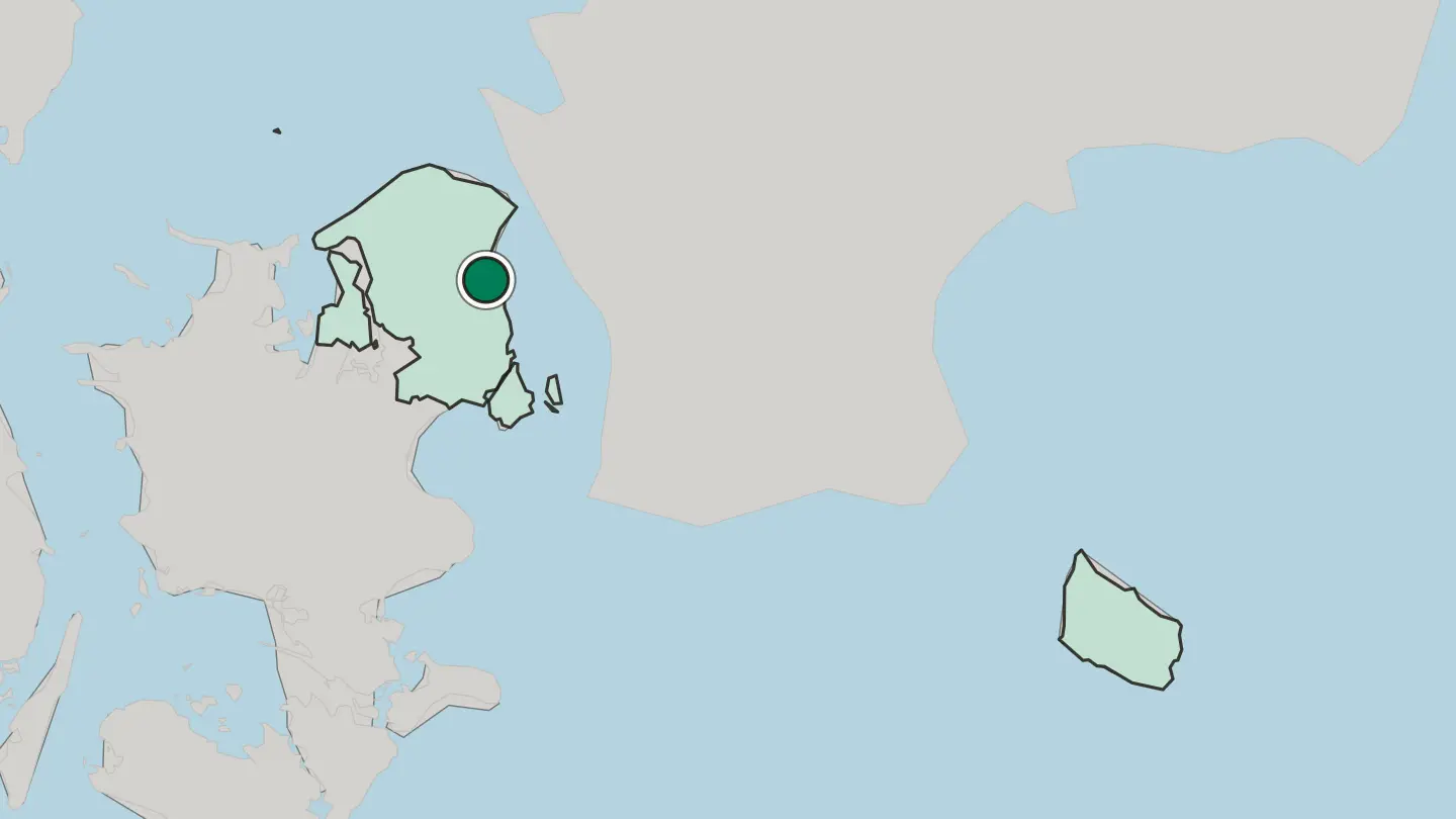 Map of Hørsholm in Denmark