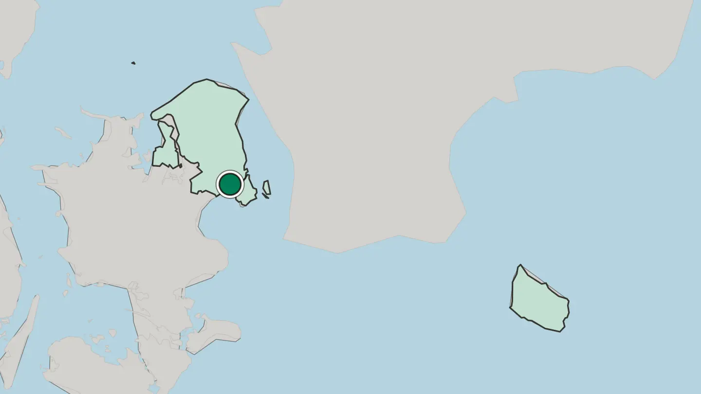 Map of Hvidovre in Denmark