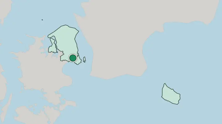Map of Hvidovre in Denmark