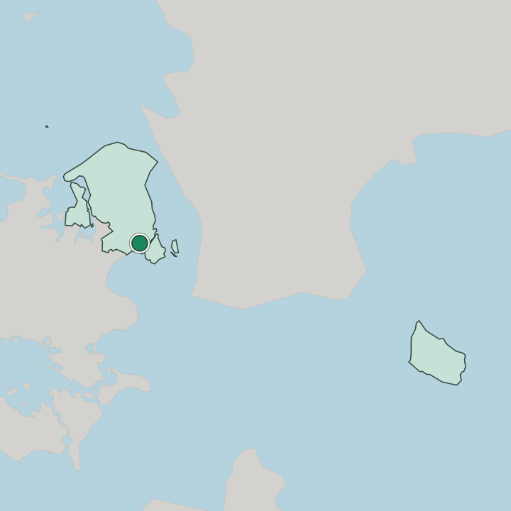 Map showing Hvidovre — In Capital Region of Denmark