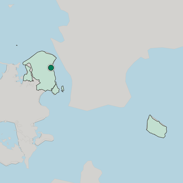 Map showing Kokkedal — In Region Hovedstaden