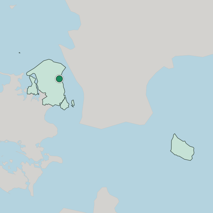 Map showing Kokkedal — In Capital Region of Denmark
