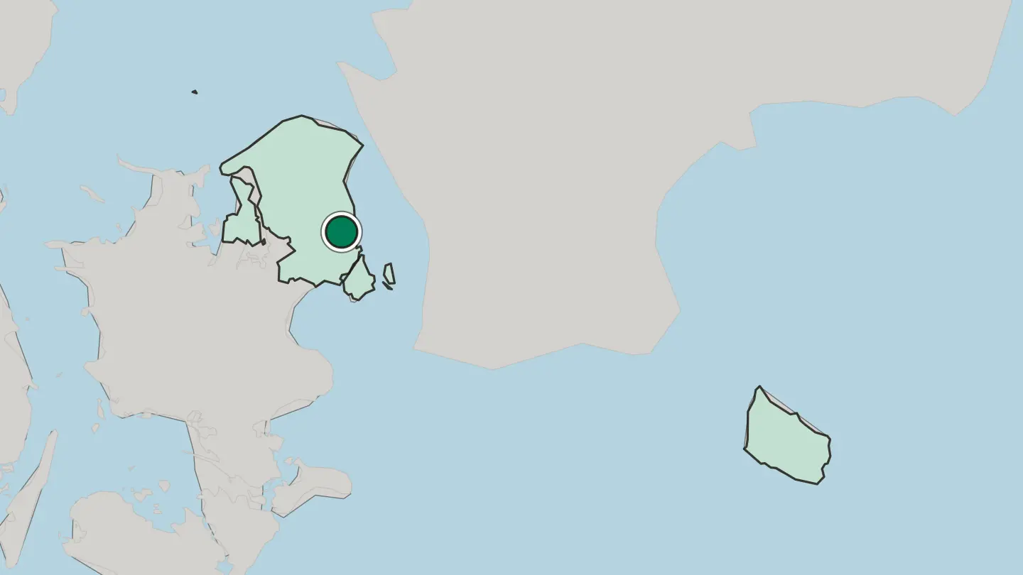 Map of Kongens Lyngby in Denmark
