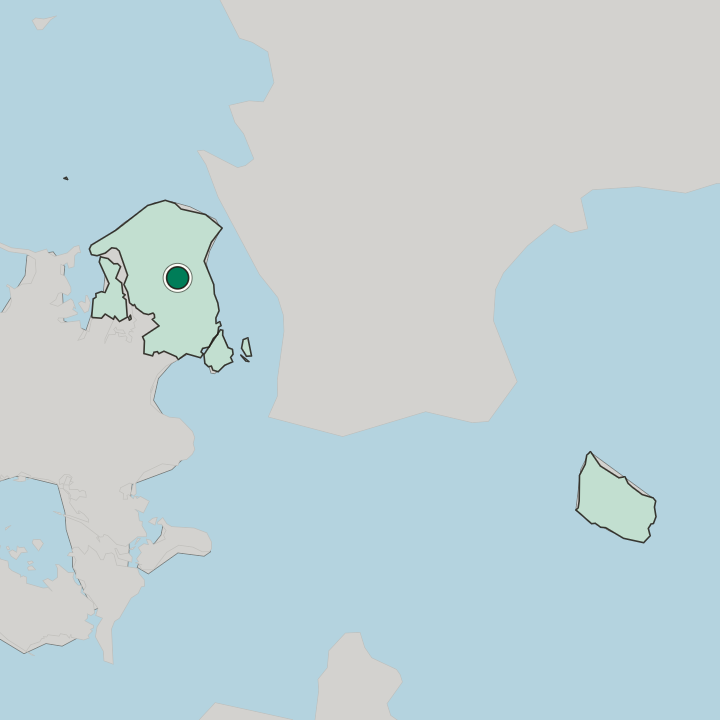 Map showing Lillerød — In Region Hovedstaden