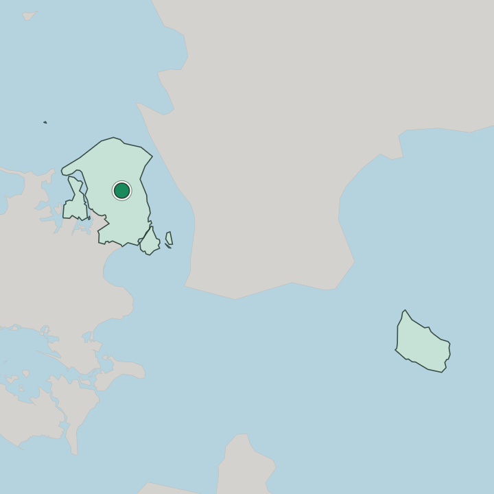 Map showing Lillerød — In Capital Region of Denmark