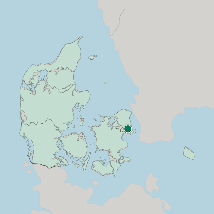 Map showing Rødovre — In Denmark