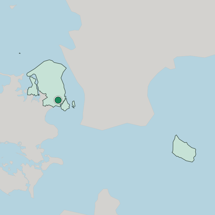 Map showing Rødovre — In Capital Region of Denmark