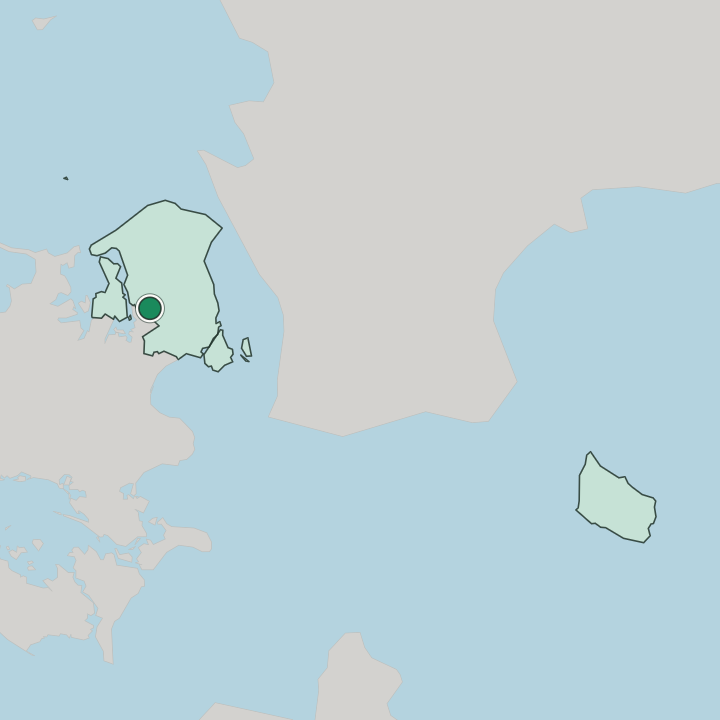 Map showing Stenløse — In Capital Region of Denmark
