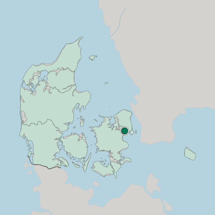 Map showing Taastrup — In Denmark