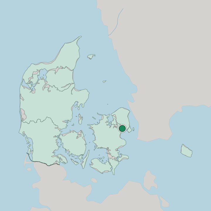 Map showing Taastrup — In Denmark