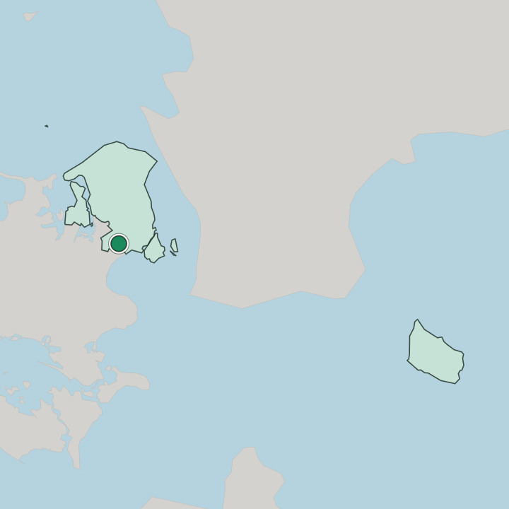 Map showing Taastrup — In Capital Region of Denmark