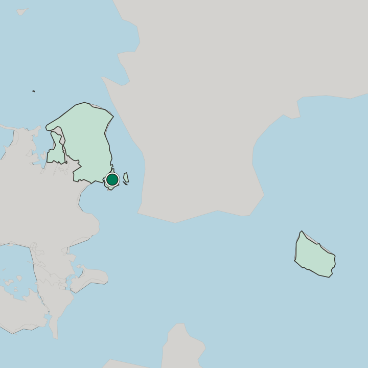 Map showing Tårnby — In Region Hovedstaden