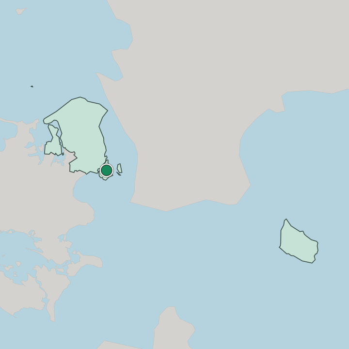 Map showing Tårnby — In Capital Region of Denmark