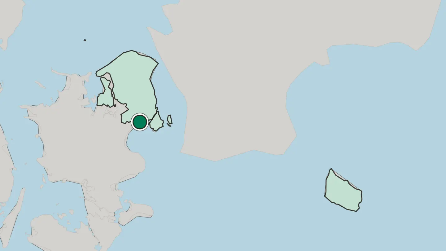 Map of Vallensbæk in Denmark