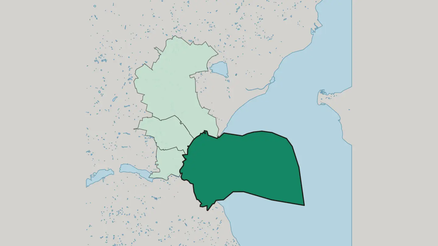 Map of Aarhus C in Århus
