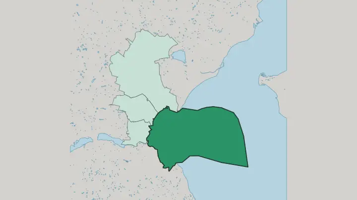 Map of Aarhus C in Aarhus