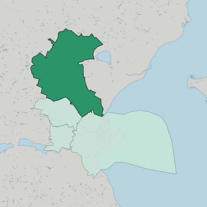 Map showing Aarhus N — In Aarhus