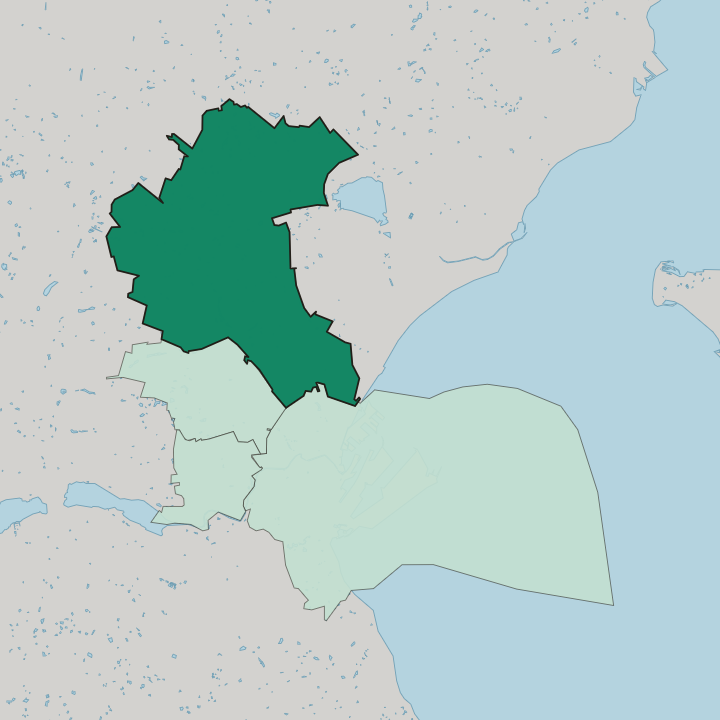 Map showing Aarhus N — In Århus