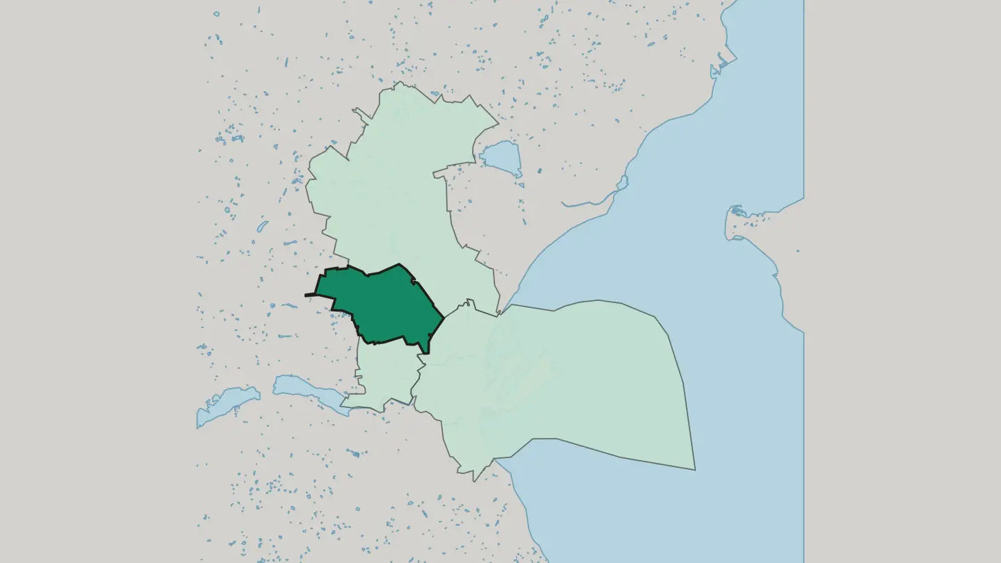 Map of Aarhus V in Århus