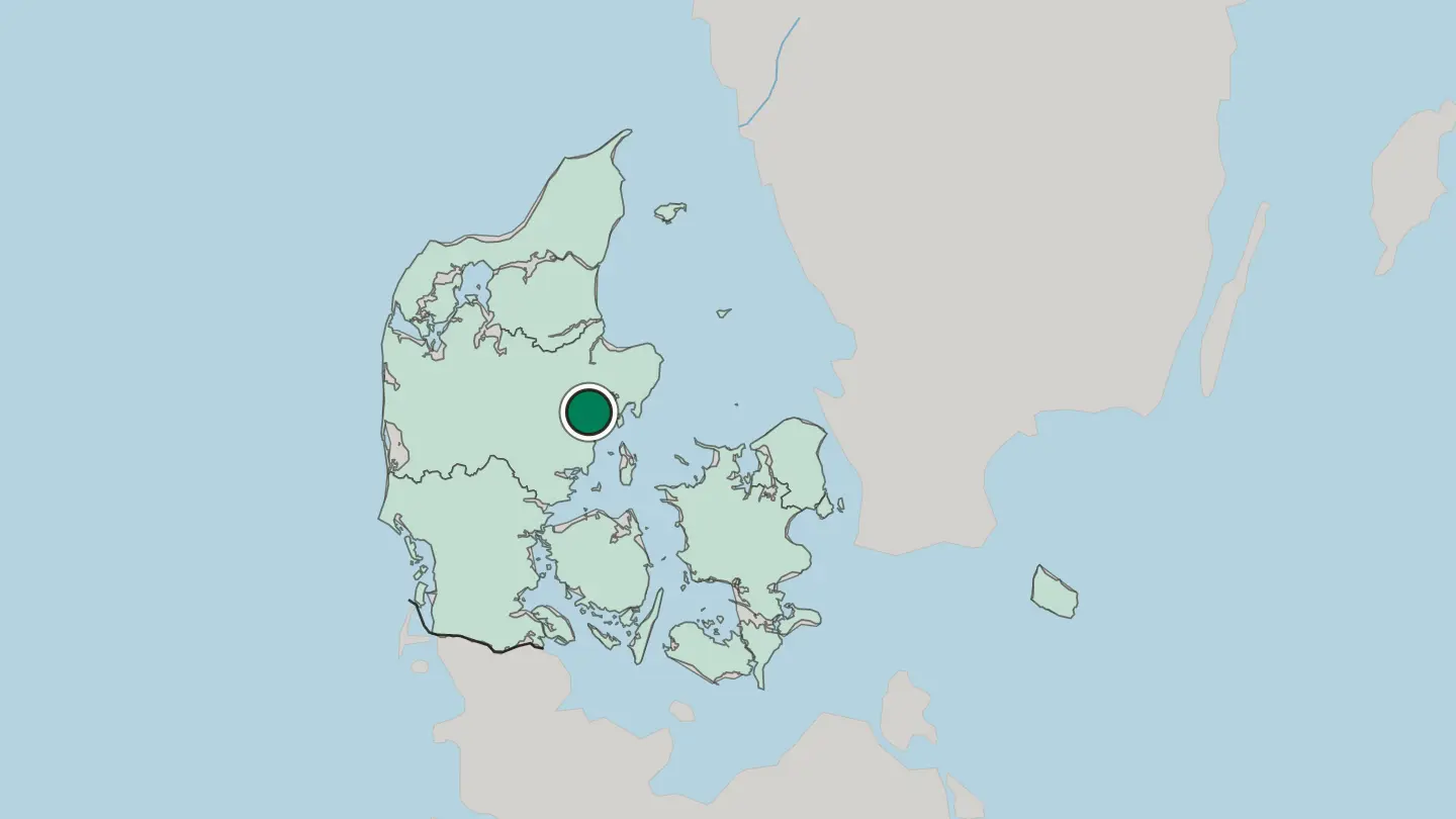 Map of Århus in Denmark