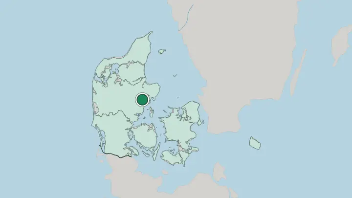 Map of Aarhus in Denmark