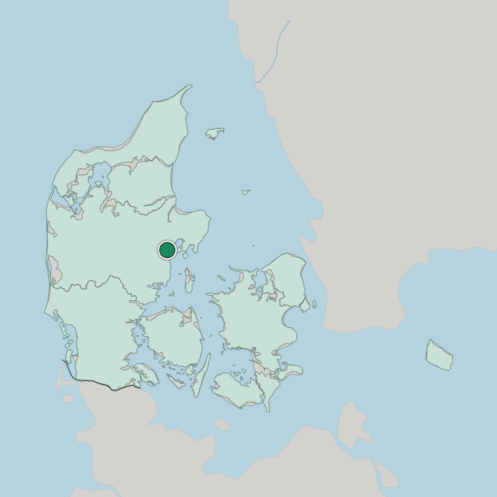 Map showing Aarhus — In Denmark