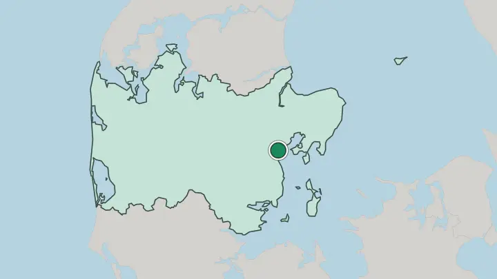 Map of Aarhus in Denmark