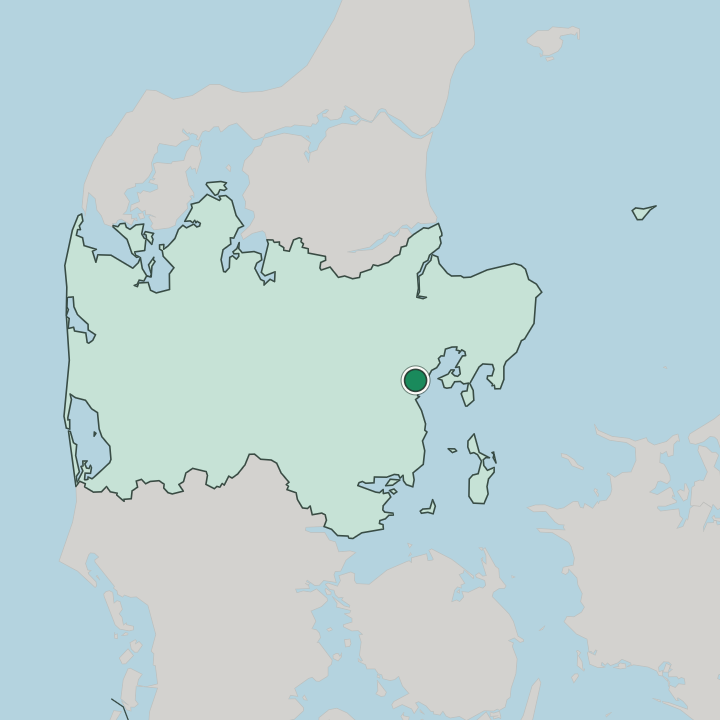 Map showing Aarhus — In Central Denmark