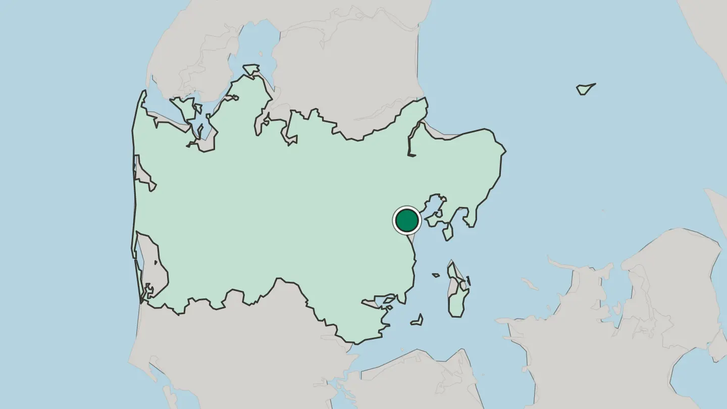 Map of Århus in Denmark