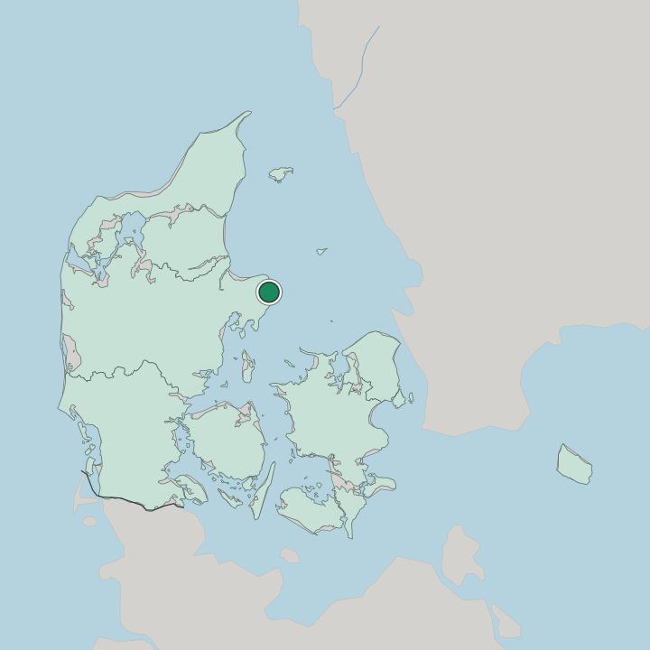 Map showing Grenaa — In Denmark
