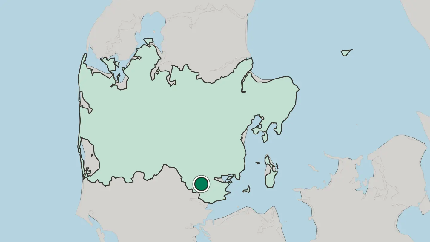 Map of Hedensted in Denmark