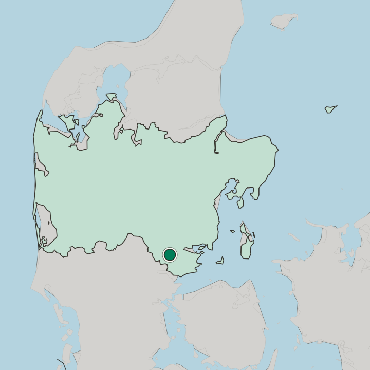 Map showing Hedensted — In Region Midtjylland