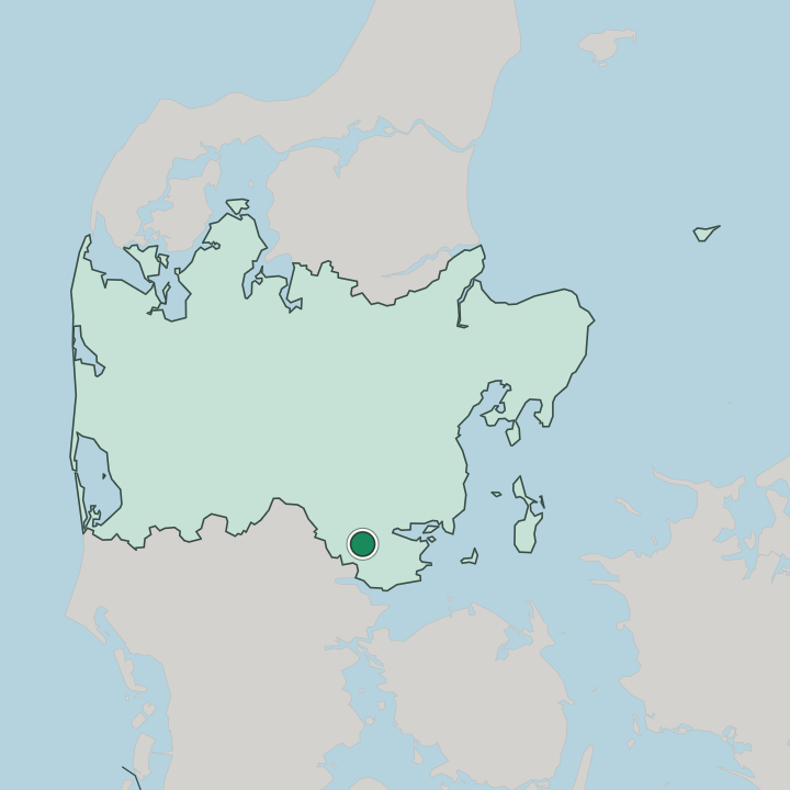 Map showing Hedensted — In Central Denmark