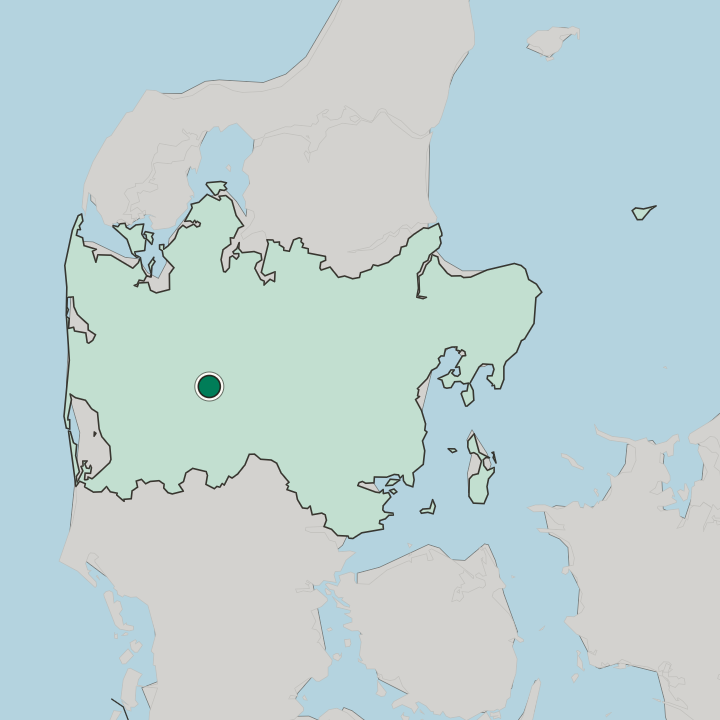 Map showing Herning — In Region Midtjylland