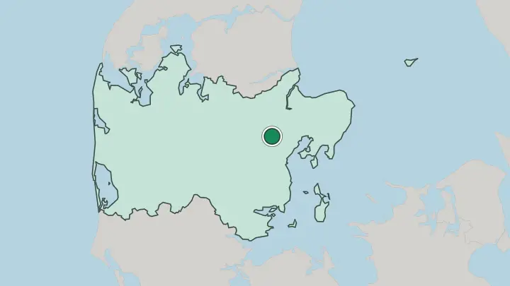 Map of Hinnerup in Denmark