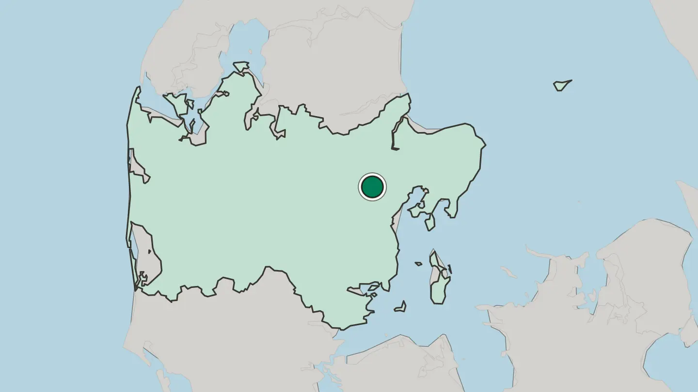 Map of Hinnerup in Denmark