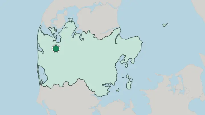 Map of Holstebro in Denmark