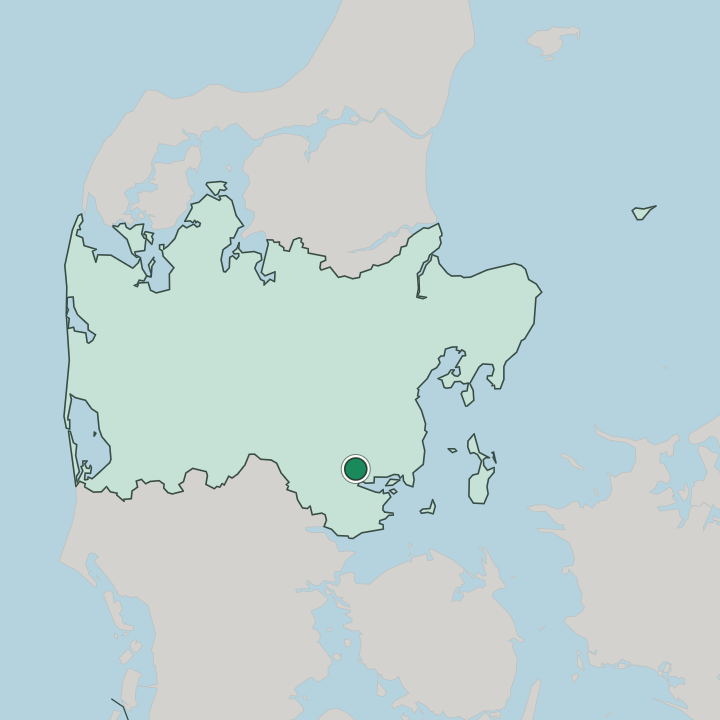 Map showing Horsens — In Central Denmark