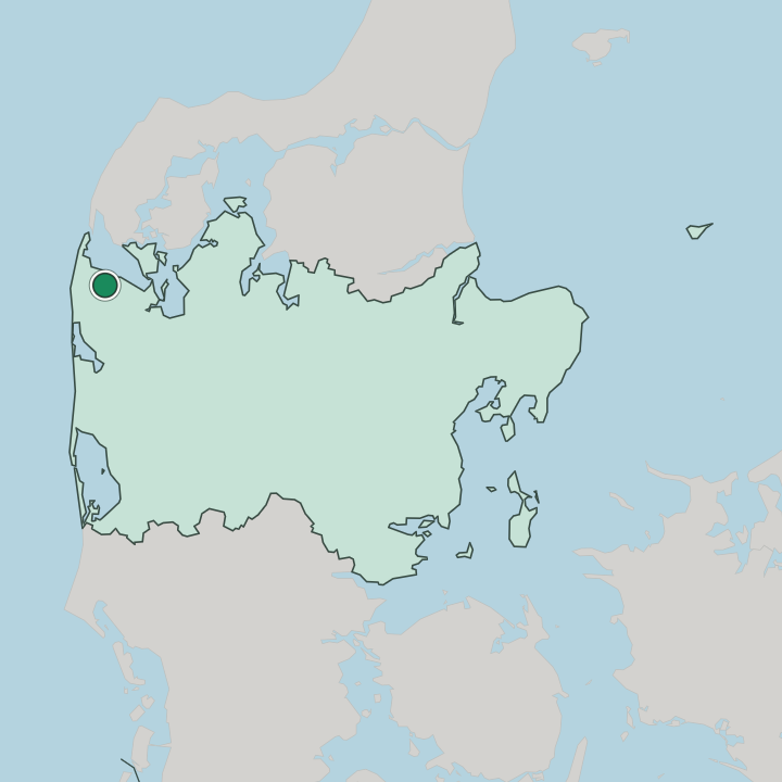 Map showing Lemvig — In Central Denmark